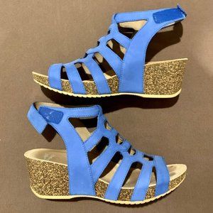 EUC Dansko Womens Blue Selina Sandal Size 39